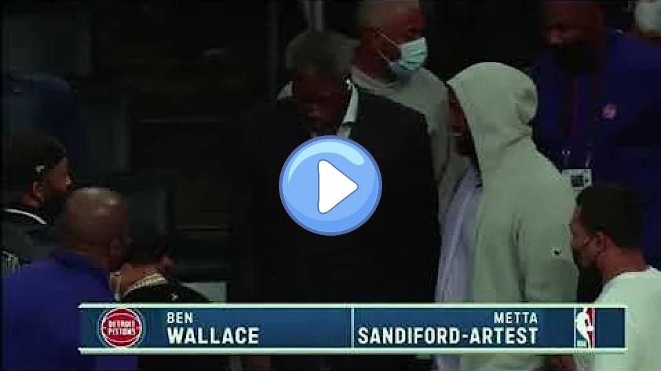 Play video: Ben Wallace and Metta Sandiford-Artest reunite 17 years after the Malice at the Palace Video thumb: Ben Wallace and Metta Sandiford-Artest reunite 17 years after the Malice at the Palace