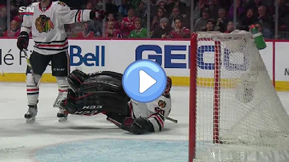Play video: Crawford takes Weber's one-timer right off the head Video thumb: Crawford takes Weber's one-timer right off the head