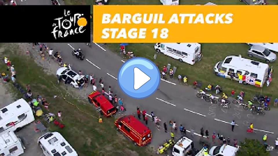 Play video: Barguil attacks - Stage 18 - Tour de France 2017. Video thumb: Barguil attacks - Stage 18 - Tour de France 2017.