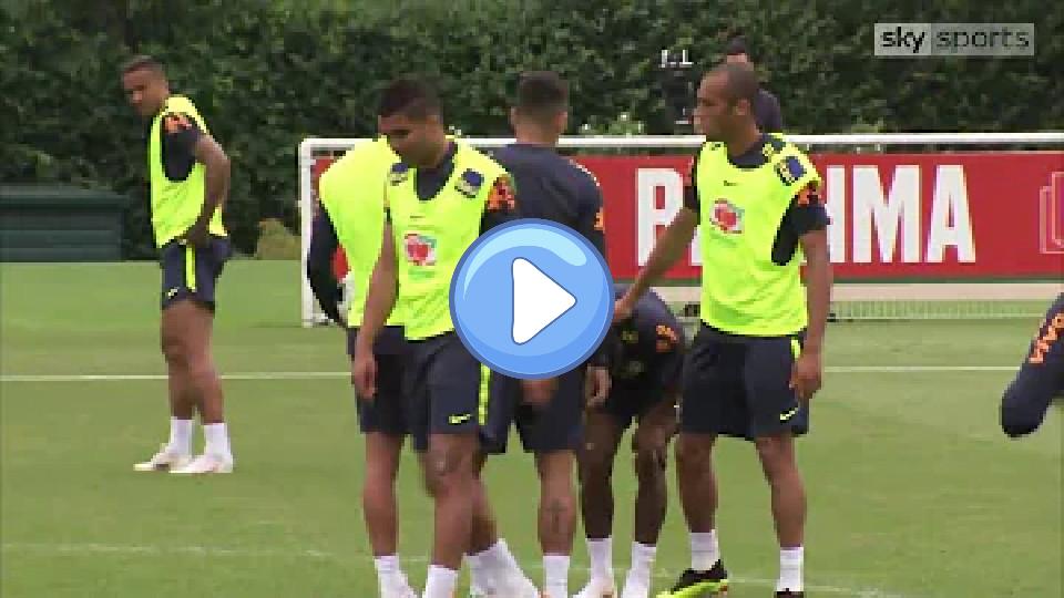 Play video: Manchester United's newest recruit, Fred, suffers an ankle injury during training with Brazil. Video thumb: Manchester United's newest recruit, Fred, suffers an ankle injury during training with Brazil.