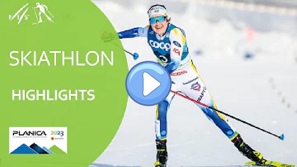 Play video: Andersson Powers to Gold in Women's Skiathlon | Planica 2023 Video thumb: Andersson Powers to Gold in Women's Skiathlon | Planica 2023