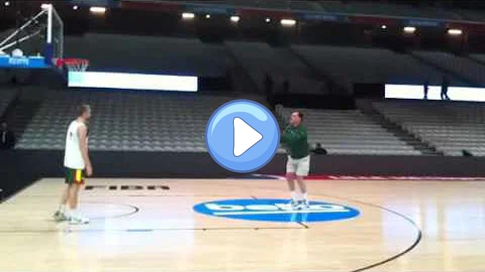 Play video: Sabonis and Sabonis - Arvydas and Domantas take turns shooting Video thumb: Sabonis and Sabonis - Arvydas and Domantas take turns shooting
