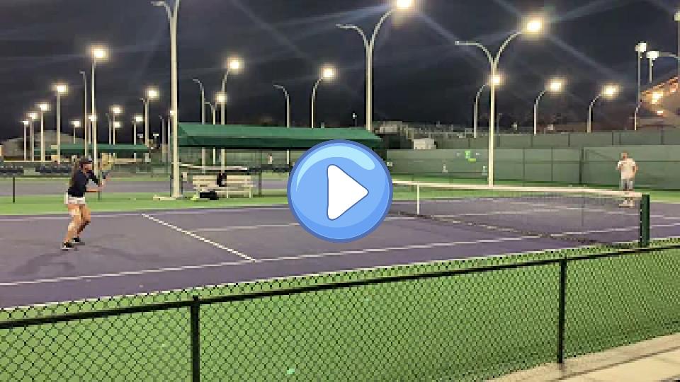 Play video: Belinda Bencic practices with an injured knee at the BNP Paribas Open 2021 in Indian Wells, CA. Video thumb: Belinda Bencic practices with an injured knee at the BNP Paribas Open 2021 in Indian Wells, CA.