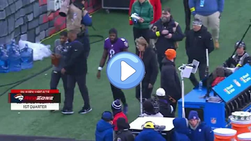 Play video: Lamar Jackson Suffers Knee Injury Against Broncos Video thumb: Lamar Jackson Suffers Knee Injury Against Broncos