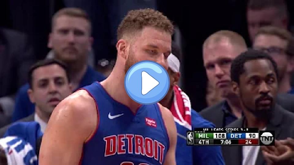 Play video: Blake Griffin Exits to Standing Ovation in Detroit with Ben Wallace in the Crowd Video thumb: Blake Griffin Exits to Standing Ovation in Detroit with Ben Wallace in the Crowd