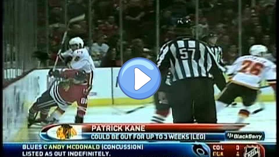 Video thumb: Patrick Kane Injury 12/5/10 (Best Replay)