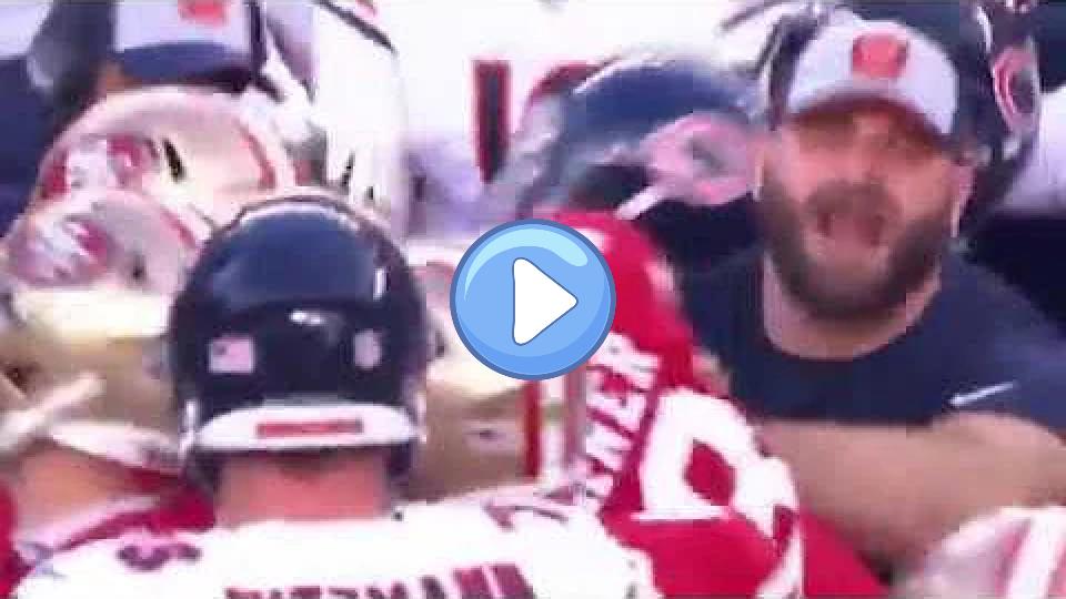 Play video: Fight Breaks Out After Late Hit on Mitchell Trubisky | Bears vs. 49ers | NFL Video thumb: Fight Breaks Out After Late Hit on Mitchell Trubisky | Bears vs. 49ers | NFL