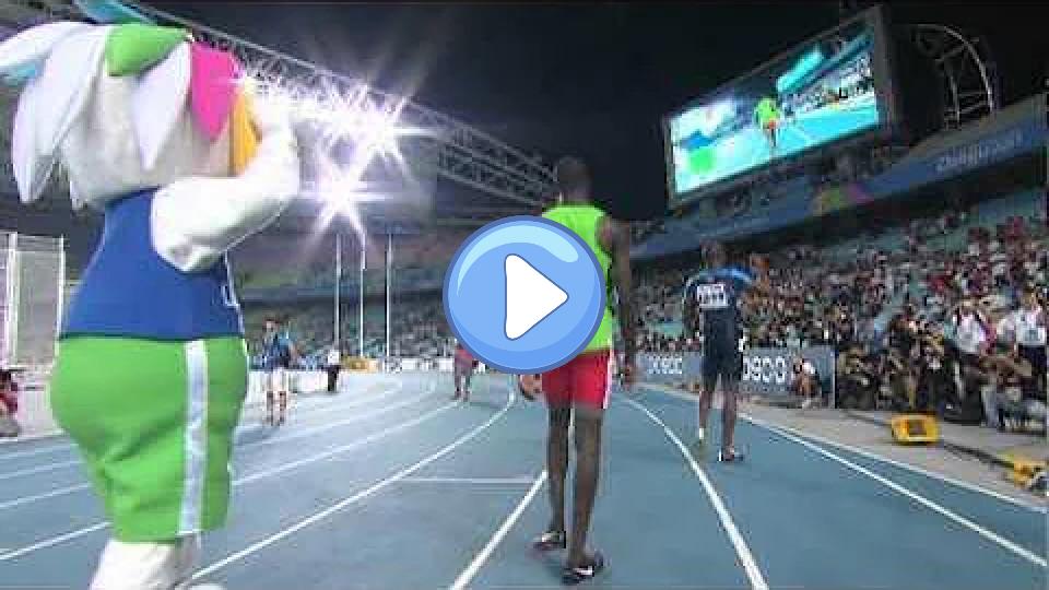 Play video: Kirani James snatches victory in the men's 400m final. Video thumb: Kirani James snatches victory in the men's 400m final.