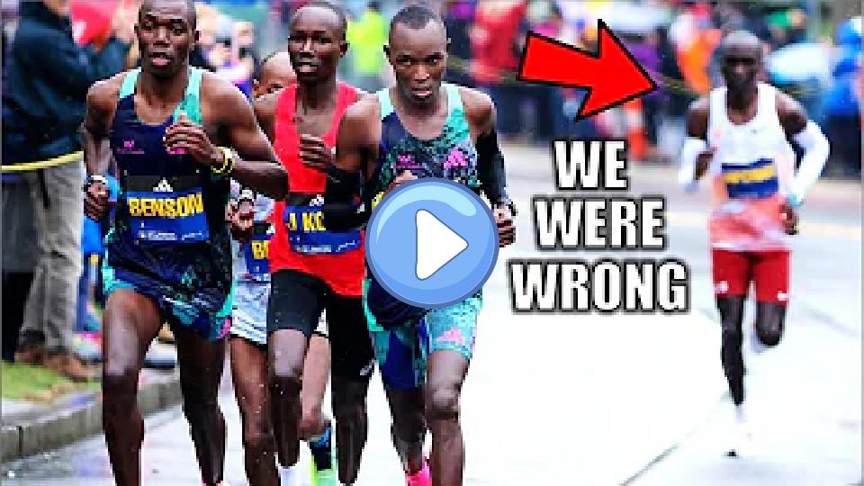Play video: What Actually Happened to Eliud Kipchoge in Boston Video thumb: What Actually Happened to Eliud Kipchoge in Boston