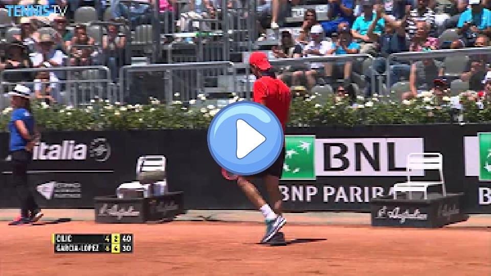 Video thumb: Guillermo Garcia-Lopez Hot Shot in Rome 2015 against Marin Cilic