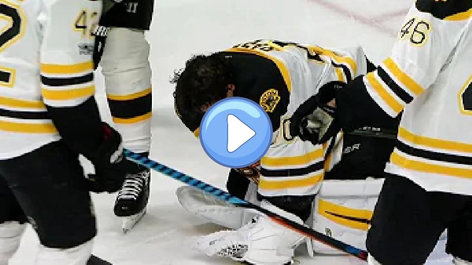 Play video: Rask leaves game after taking Josi's slap shot off the mask Video thumb: Rask leaves game after taking Josi's slap shot off the mask