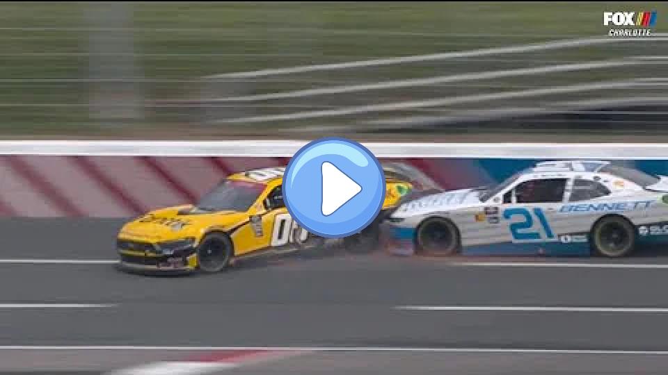 Play video: Austin Hill and Cole Custer Crash - 2024 BetMGM 300 NASCAR Xfinity Series at Charlotte Video thumb: Austin Hill and Cole Custer Crash - 2024 BetMGM 300 NASCAR Xfinity Series at Charlotte