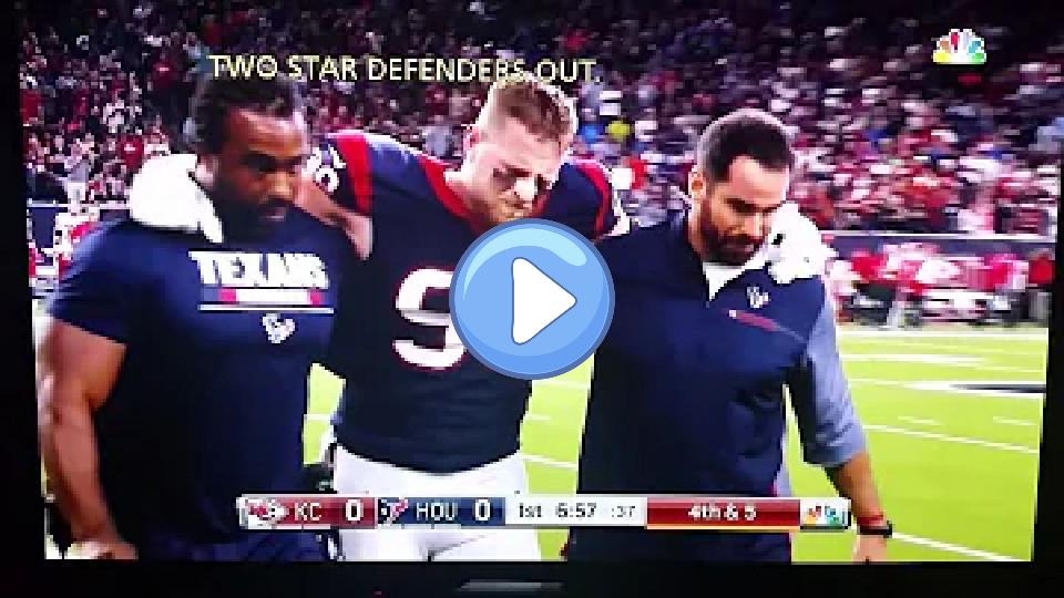 Play video: J.J. Watt #99 Houston Texans knee injury Video thumb: J.J. Watt #99 Houston Texans knee injury