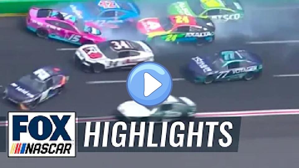 Play video: Ty Dillon turns Garrett Smithley, causing a major wreck in the final stage | NASCAR ON FOX Video thumb: Ty Dillon turns Garrett Smithley, causing a major wreck in the final stage | NASCAR ON FOX