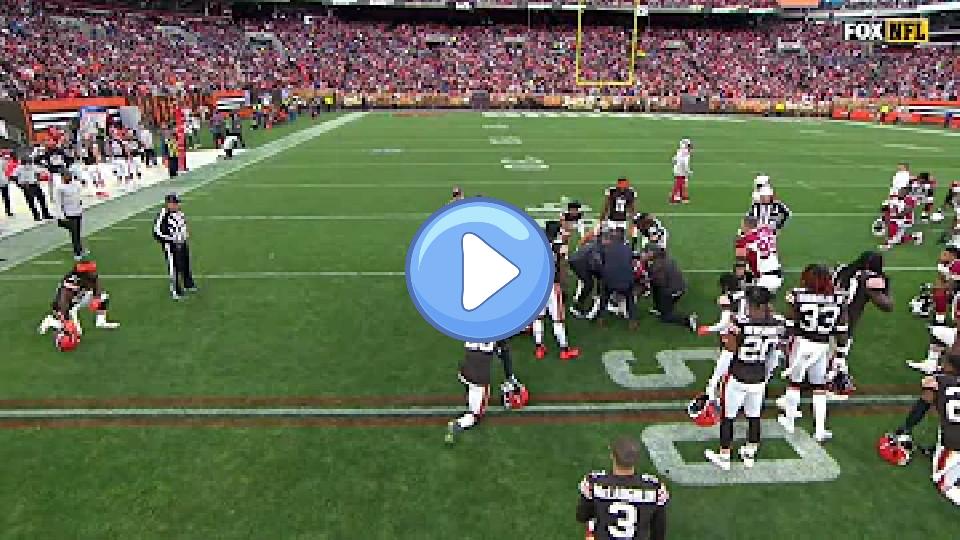 Play video: Baker Mayfield Injury vs. Cardinals | NFL Week 6 Video thumb: Baker Mayfield Injury vs. Cardinals | NFL Week 6