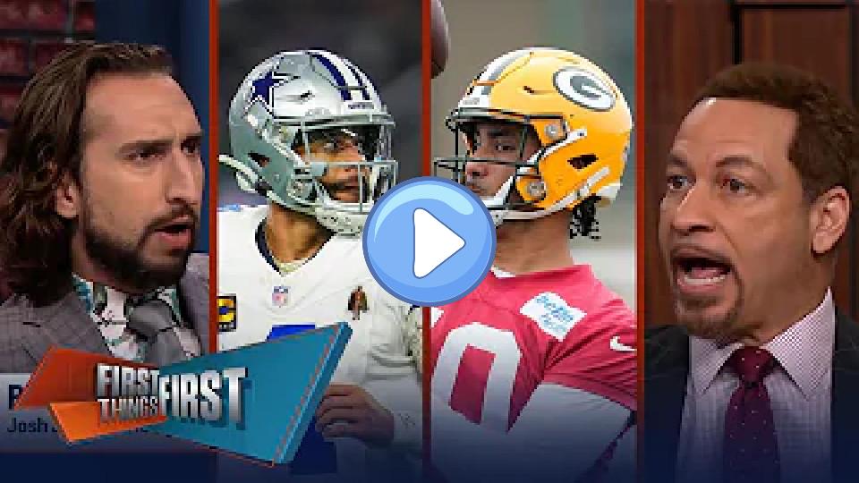 Play video: Dak Prescott is dealing with a foot sprain. Will Jordan Love become a superstar? | NFL | FIRST THINGS FIRST Video thumb: Dak Prescott is dealing with a foot sprain. Will Jordan Love become a superstar? | NFL | FIRST THINGS FIRST