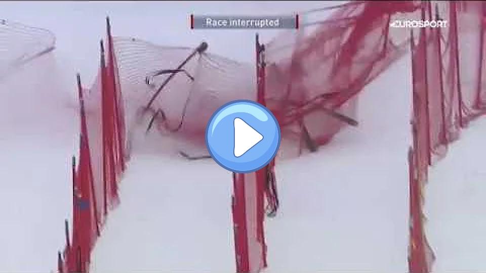 Video thumb: Lindsey Vonn Crash - Lake Louise 2017
