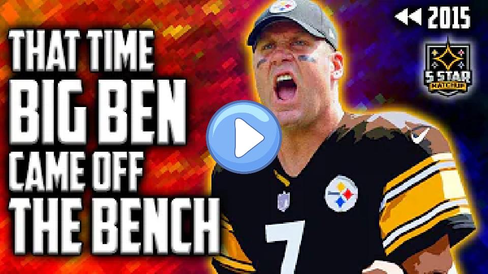 Play video: Ben Roethlisberger: Steelers' Injured Star Demolishes Cleveland in Relief! | 5 Star Rewind 2015 Video thumb: Ben Roethlisberger: Steelers' Injured Star Demolishes Cleveland in Relief! | 5 Star Rewind 2015