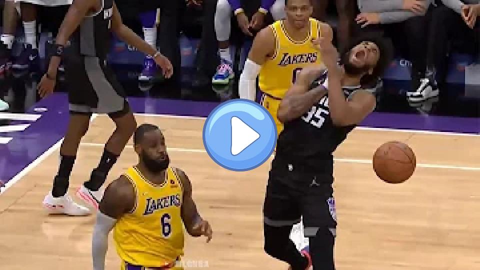 Play video: LeBron almost tore Marvin Bagley's arm off. Video thumb: LeBron almost tore Marvin Bagley's arm off.
