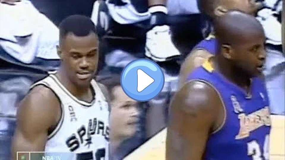 Play video: Injured David Robinson (age 36) struggles to guard Shaq - 2002 NBA WCSF Video thumb: Injured David Robinson (age 36) struggles to guard Shaq - 2002 NBA WCSF