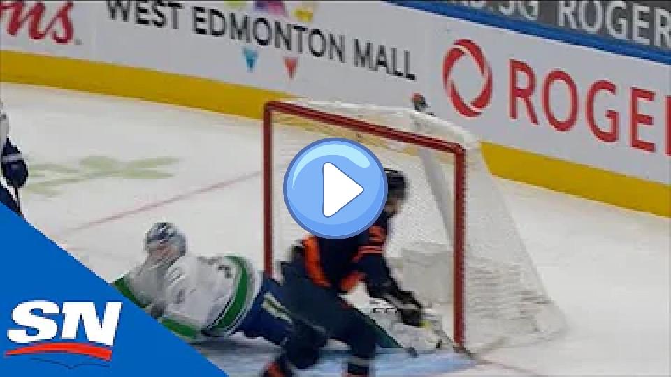Play video: Braden Holtby Stretches Out to Rob Connor McDavid with His Toe Video thumb: Braden Holtby Stretches Out to Rob Connor McDavid with His Toe