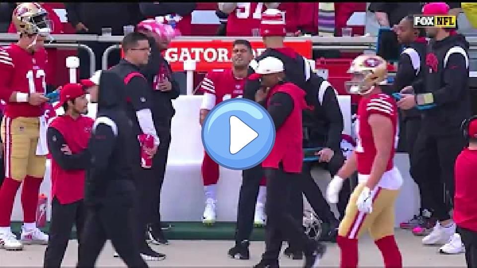 Play video: Jimmy Garoppolo Ankle Injury vs. Dolphins (Carted Off) Video thumb: Jimmy Garoppolo Ankle Injury vs. Dolphins (Carted Off)