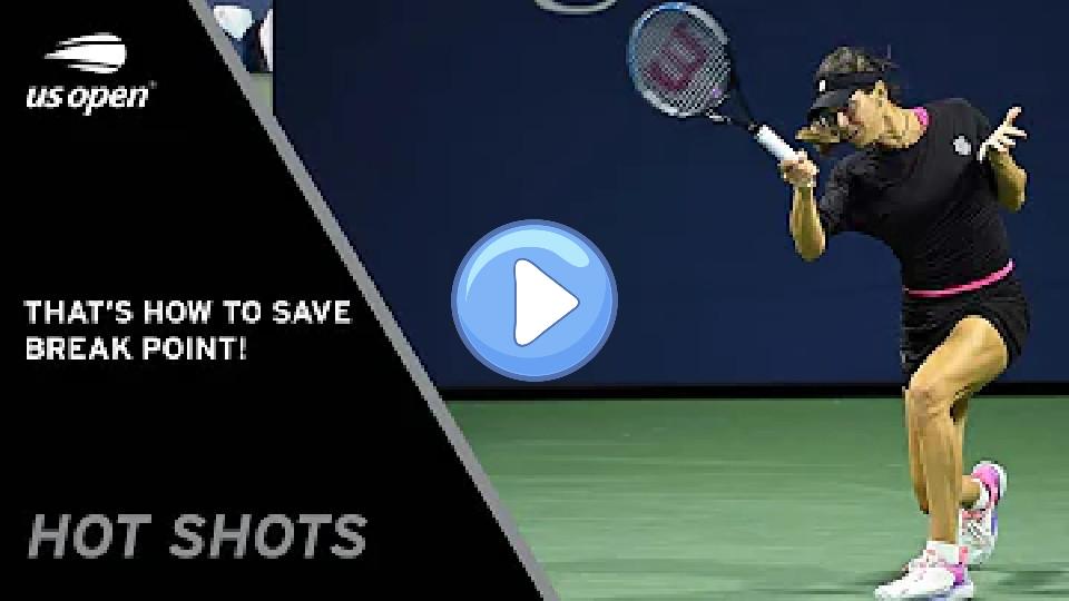 Play video: Ajla Tomljanovic's Powerful Forehand Saves Break Point | 2021 US Open Video thumb: Ajla Tomljanovic's Powerful Forehand Saves Break Point | 2021 US Open