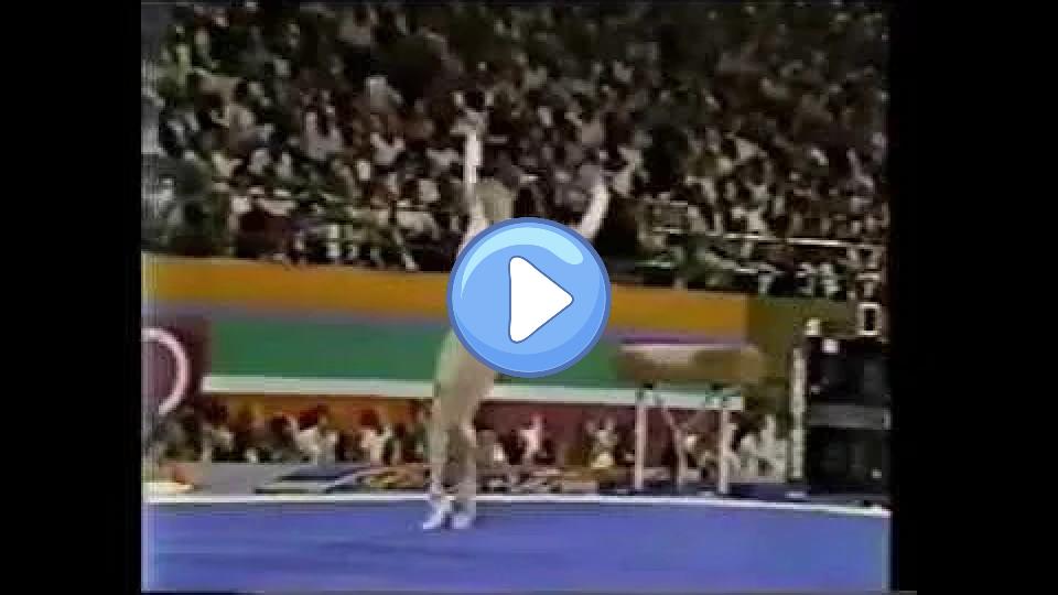 Play video: Ecaterina Szabo (ROM) Floor Exercise - 1984 Olympics Los Angeles Event Final Video thumb: Ecaterina Szabo (ROM) Floor Exercise - 1984 Olympics Los Angeles Event Final