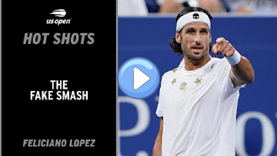 Play video: Feliciano Lopez's Jaw-Dropping Trick Shot Video thumb: Feliciano Lopez's Jaw-Dropping Trick Shot