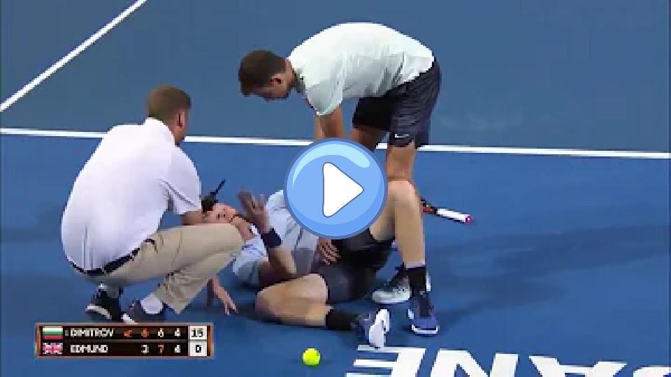 Play video: The remarkable gesture of Grigor Dimitrov towards his rival went around the world. Video thumb: The remarkable gesture of Grigor Dimitrov towards his rival went around the world.