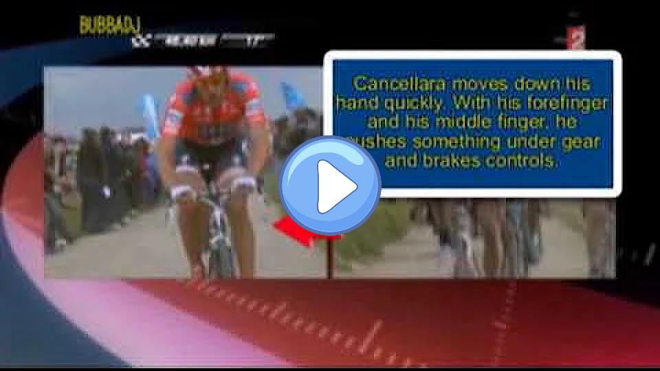 Play video: Bike with engine (motorized bike) and Cancellara (Roubaix - Flanders) Video thumb: Bike with engine (motorized bike) and Cancellara (Roubaix - Flanders)