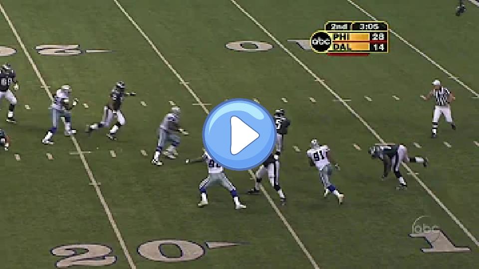Play video: Donovan McNabb's Unbelievable Scramble & Throw vs the Cowboys (HD) - 2004 Week 10 Video thumb: Donovan McNabb's Unbelievable Scramble & Throw vs the Cowboys (HD) - 2004 Week 10