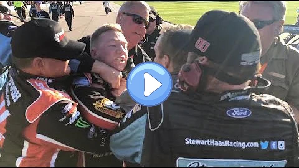 Play video: Alternate angle: Cole Custer and Tyler Reddick clash after NASCAR race at Kansas Speedway Video thumb: Alternate angle: Cole Custer and Tyler Reddick clash after NASCAR race at Kansas Speedway