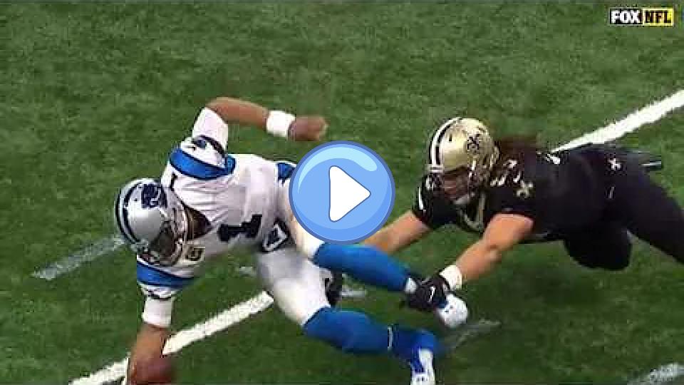 Play video: Cam Newton Takes a Hard Hit | Panthers vs. Saints | NFC Wild Card Game | NFL Video thumb: Cam Newton Takes a Hard Hit | Panthers vs. Saints | NFC Wild Card Game | NFL