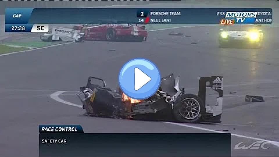 Play video: Mark Webber and Matteo Cressoni Huge Crash 2014 WEC Season Finale in Sao Paulo Video thumb: Mark Webber and Matteo Cressoni Huge Crash 2014 WEC Season Finale in Sao Paulo