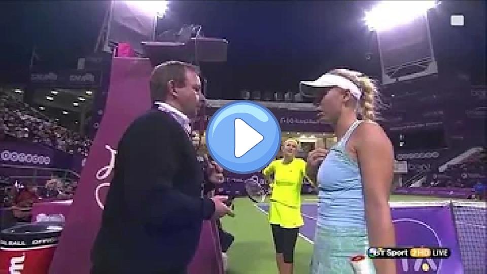Play video: Azarenka/Wozniacki Hawk-Eye drama Video thumb: Azarenka/Wozniacki Hawk-Eye drama