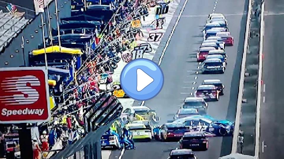 Play video: A crew member from Ryan Blaney's team was injured on pit road. Video thumb: A crew member from Ryan Blaney's team was injured on pit road.