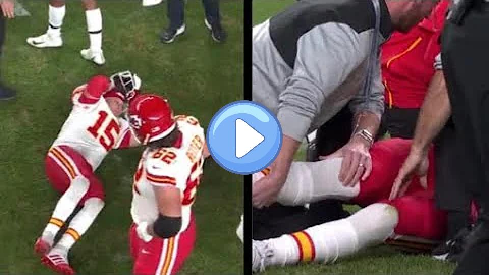 Play video: Patrick Mahomes Knee Injury, Trainer Pops Knee! (Warning) Video thumb: Patrick Mahomes Knee Injury, Trainer Pops Knee! (Warning)