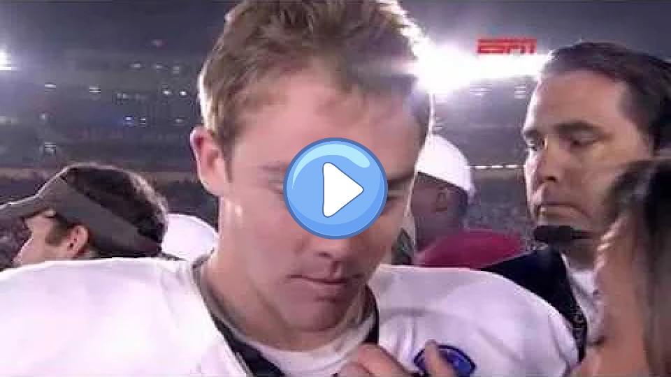 Play video: Colt McCoy's Emotional Postgame Interview - 2010 BCS Championship Video thumb: Colt McCoy's Emotional Postgame Interview - 2010 BCS Championship
