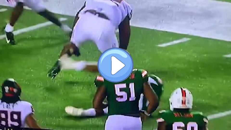 Play video: {NCAAF} Miami QB D'Eriq King suffers knee injury against Oklahoma State in the Cheez-It Bowl Video thumb: {NCAAF} Miami QB D'Eriq King suffers knee injury against Oklahoma State in the Cheez-It Bowl