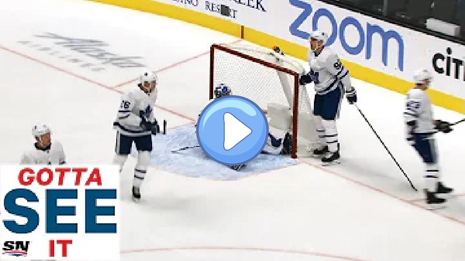 Play video: GOTTA SEE IT: Frederik Andersen Makes Critical Error That Leads To Sharks Goal Video thumb: GOTTA SEE IT: Frederik Andersen Makes Critical Error That Leads To Sharks Goal