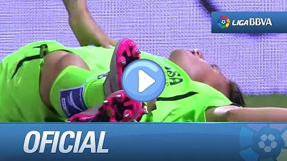Play video: Vigaray lying on the ground after a hard collision with Griezmann Video thumb: Vigaray lying on the ground after a hard collision with Griezmann