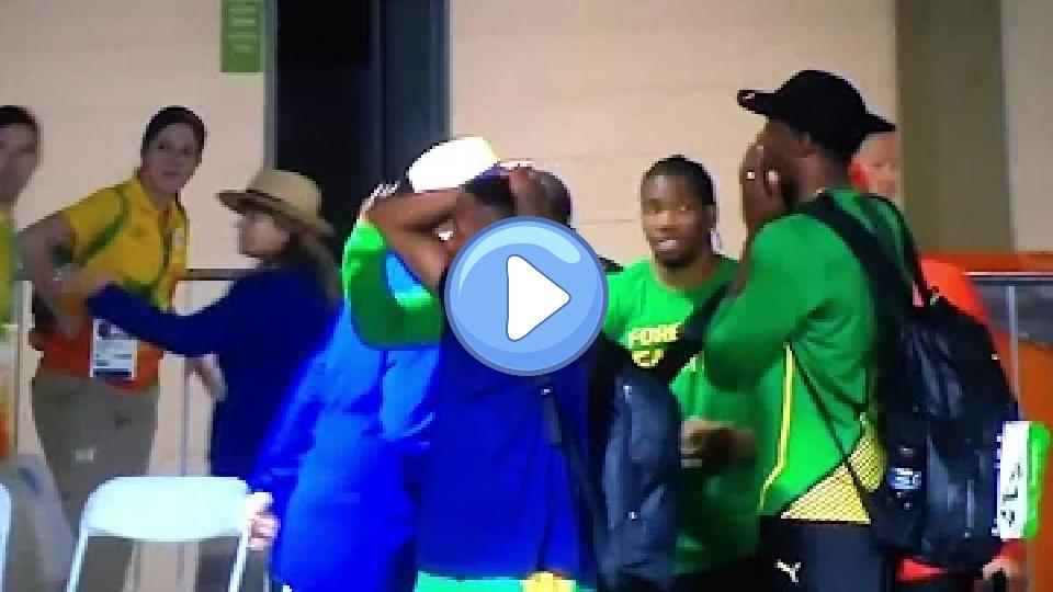 Play video: Bolt and Blake react to Wayde van Niekerk's 400m world record. Video thumb: Bolt and Blake react to Wayde van Niekerk's 400m world record.
