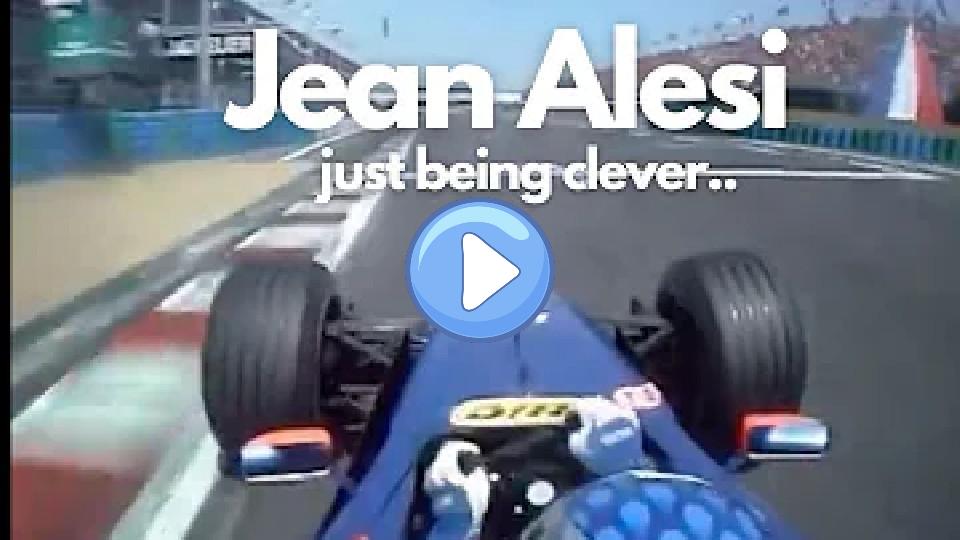 Play video: Jean Alesi being the clever driver at the 2000 French GP. Video thumb: Jean Alesi being the clever driver at the 2000 French GP.