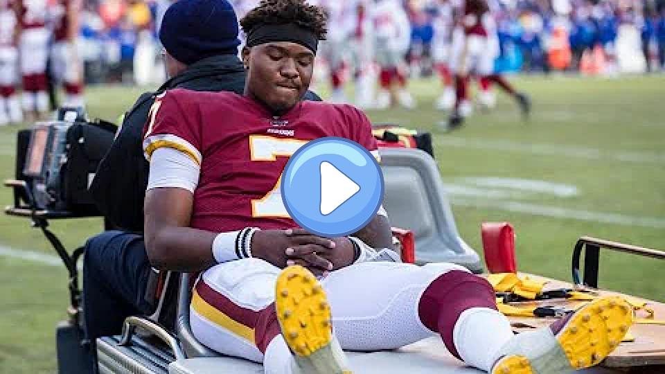 Play video: Dwayne Haskins Injured vs. Giants, Carted Off Field Video thumb: Dwayne Haskins Injured vs. Giants, Carted Off Field
