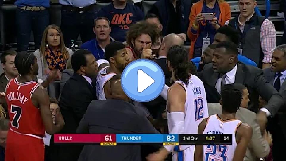 Play video: Thunder-Bulls Get into Fight, Robin Lopez Ejected Video thumb: Thunder-Bulls Get into Fight, Robin Lopez Ejected