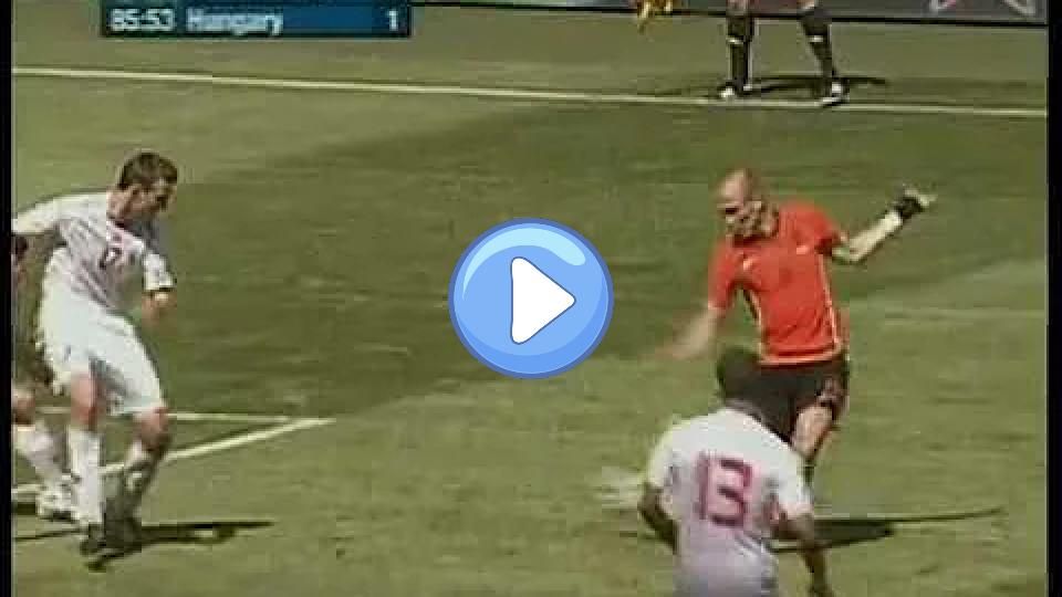 Play video: Holland's Arjen Robben suffers a serious injury scare. (Netherlands vs. Hungary 6/5/10) Video thumb: Holland's Arjen Robben suffers a serious injury scare. (Netherlands vs. Hungary 6/5/10)