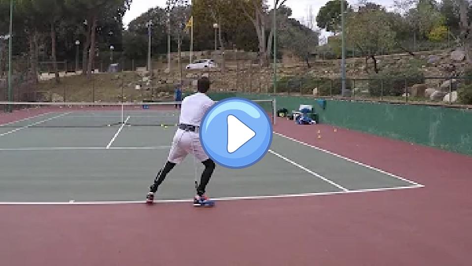 Play video: Top ATP veteran Albert Ramos-Vinolas training in his A.P. belt... Video thumb: Top ATP veteran Albert Ramos-Vinolas training in his A.P. belt...
