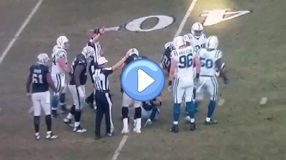 Play video: Derek Carr Injury: Oakland Raiders vs Colts - Broken Fibula, Out Indefinitely! Video thumb: Derek Carr Injury: Oakland Raiders vs Colts - Broken Fibula, Out Indefinitely!