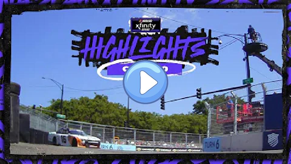 Play video: AJ Allmendinger slides hard into the tire barrier in Stage 2 at Chicago. Video thumb: AJ Allmendinger slides hard into the tire barrier in Stage 2 at Chicago.